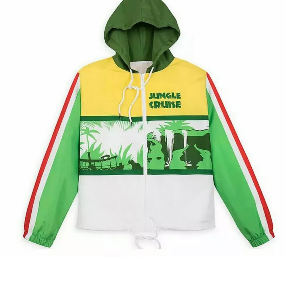 Sz M Disney jungle cruise windbreaker raincoat jacket